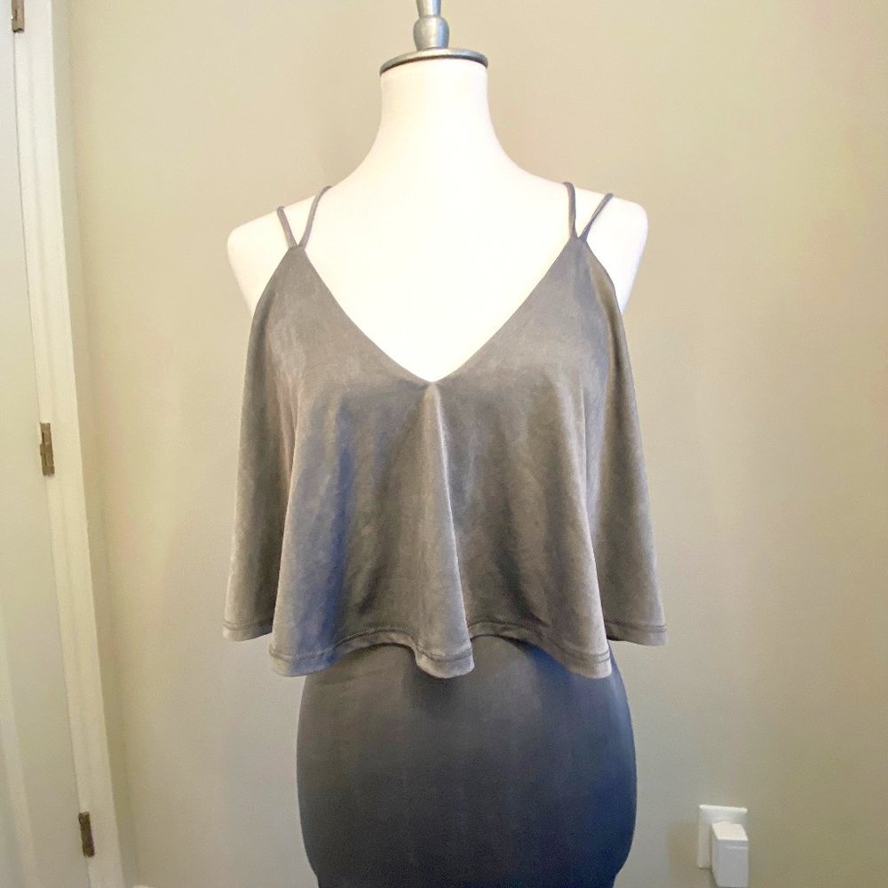Stunning Silver Dress w/ Tie Up Back